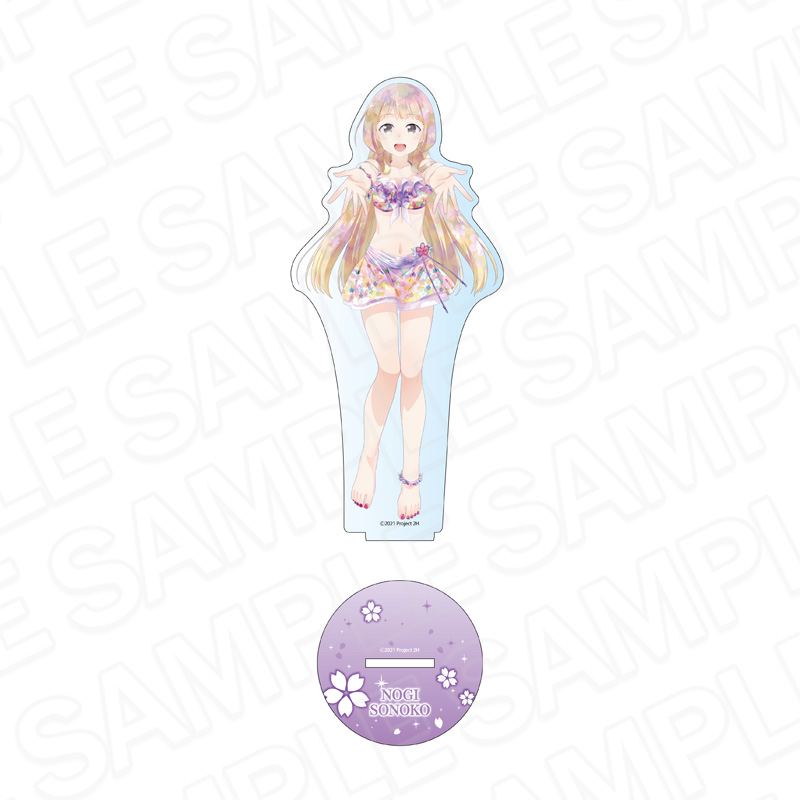 結城友奈は勇者である 大満開の章_ホログラムデカアクリルスタンド PALE TONE series 乃木園子 桜水着 ver.