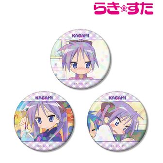 らき☆すた_柊かがみ 場面写ホログラム缶バッジ3個セット | らき☆すた