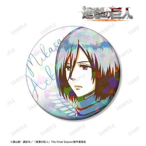 진격의 거인_ 미카사 컬러 팔레트 Ver. 75mm 홀로그램 캔 배지