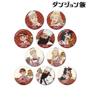 ダンジョン飯_描き下ろし アメリカンダイナーver. トレーディング缶バッジ(単位/コンプリートコンプリートBOX／10パック入り)