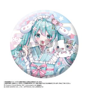 初音ミク×シナモロール_夢桜ver.　BIGホログラム缶バッジ