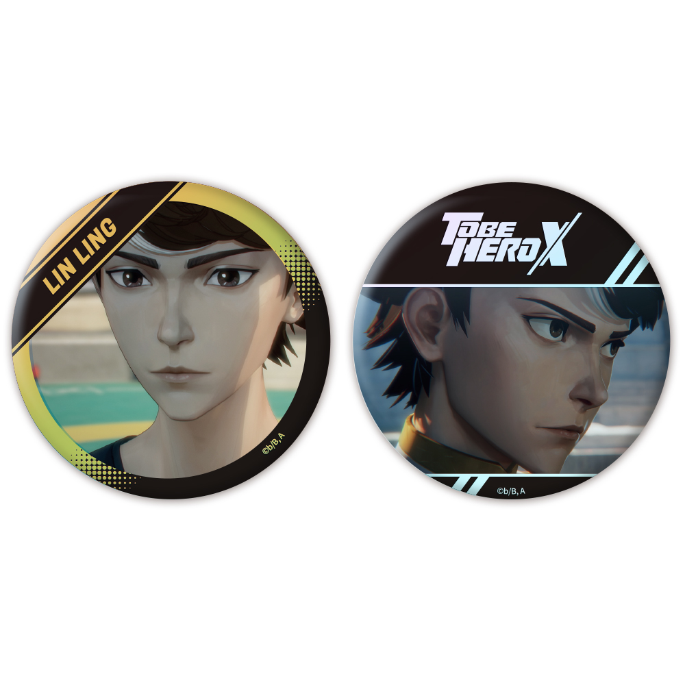 TO BE HERO X_オーロラ缶バッジ2個セット リンリン