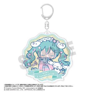 初音ミク×シナモロール_夢桜ver.　BIGラウンドアクリルキーホルダー　D