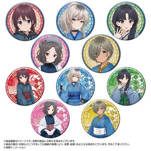 ガールズバンドクライ_描き下ろし和装デニムver.　トレーディンググリッター缶バッジ　【BOX／10パック入り】