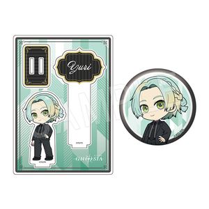 グノーシア_アクリルフォトプロップス&グリッター缶バッジセット 黒スーツVer. ユーリ