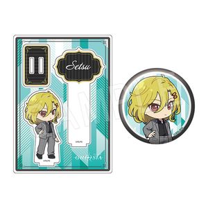 グノーシア_アクリルフォトプロップス&グリッター缶バッジセット 黒スーツVer. セツ