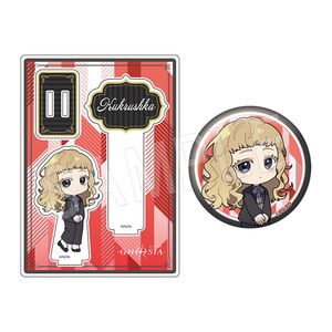 グノーシア_アクリルフォトプロップス&グリッター缶バッジセット 黒スーツVer. ククルシカ