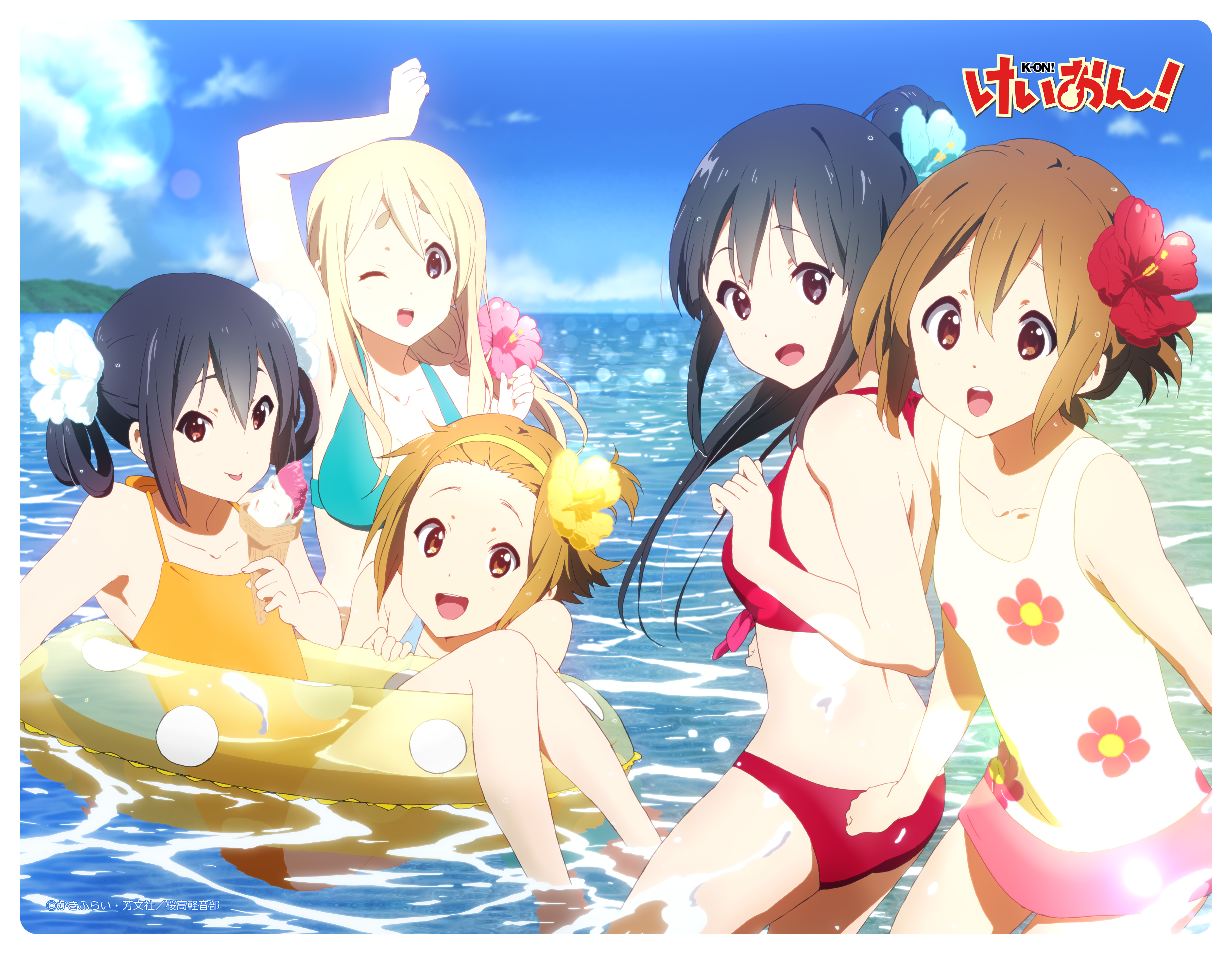 けいおん！_大判ラバーマット（水着）　