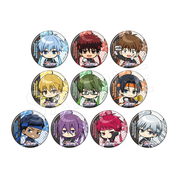 黒子のバスケ_トレーディング缶バッジ ミニキャラ 応援団Ver.【BOX/10個入り】