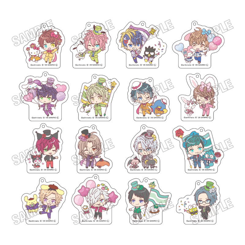 DYNAMIC CHORD×サンリオキャラクターズ_ミニキャラアクリルキーホルダーコレクション【コンプリートBOX/16個入り】