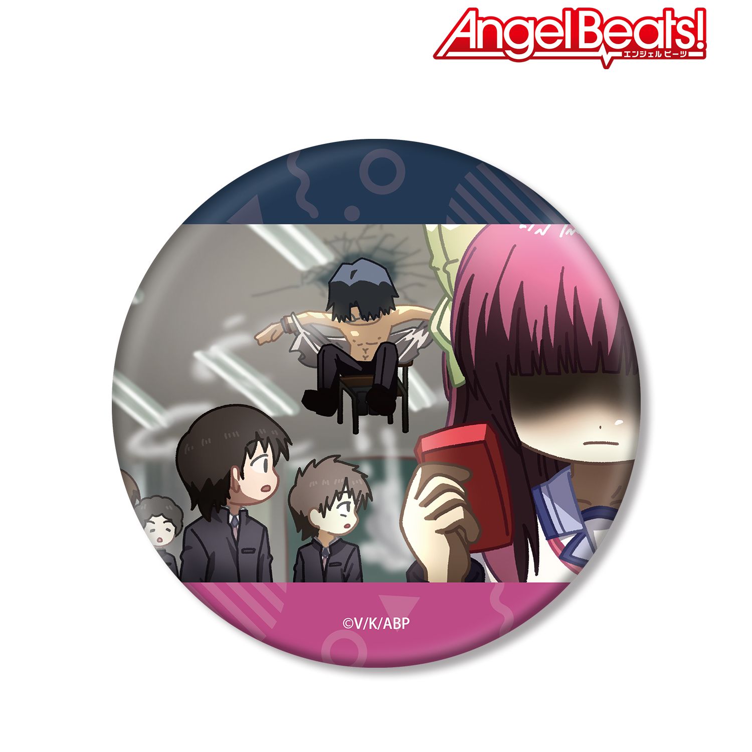 Angel Beats!_仲村ゆり&高松 ゆるコマ BIG缶バッジ