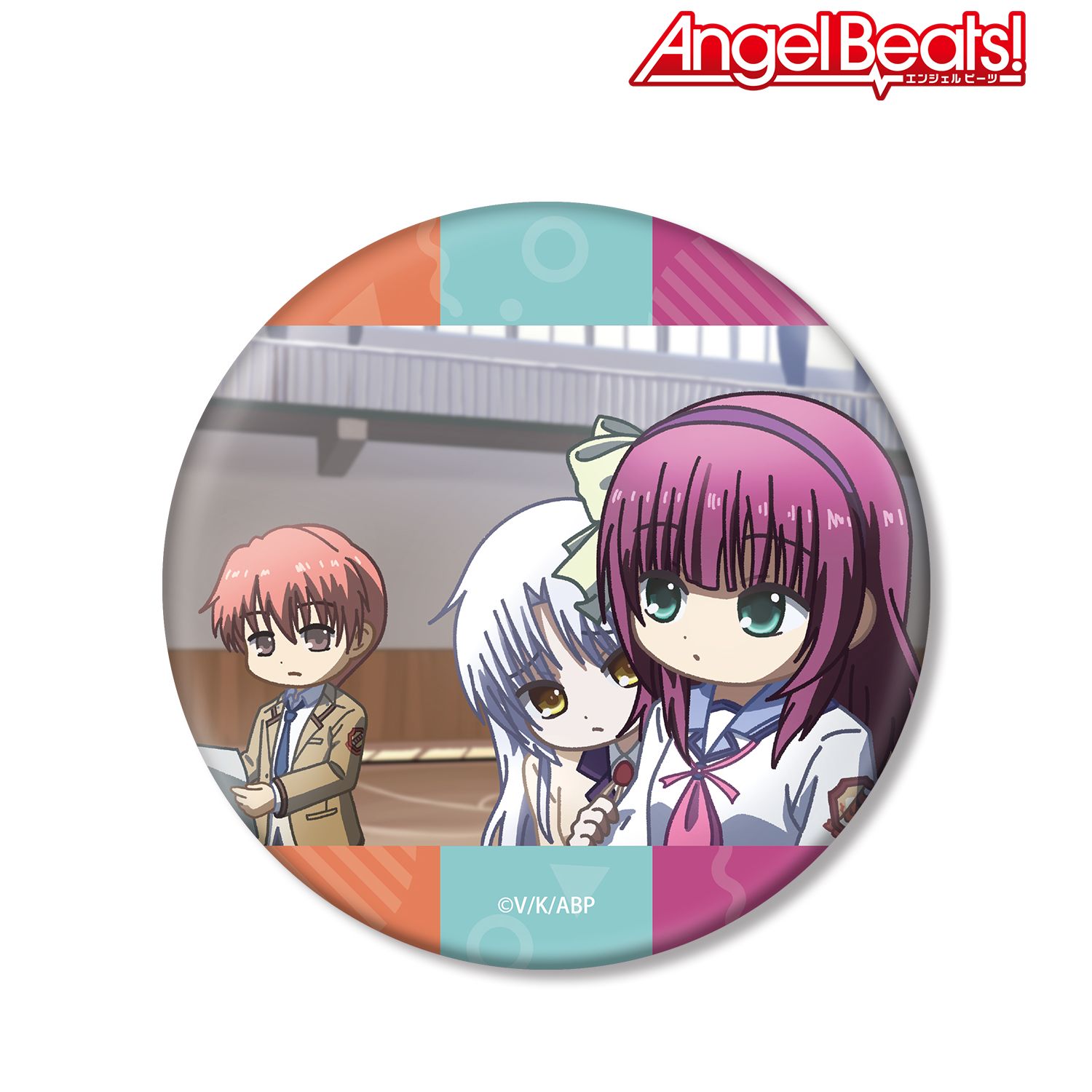 Angel Beats!_仲村ゆり&立華かなで&音無結弦 ゆるコマ BIG缶バッジ