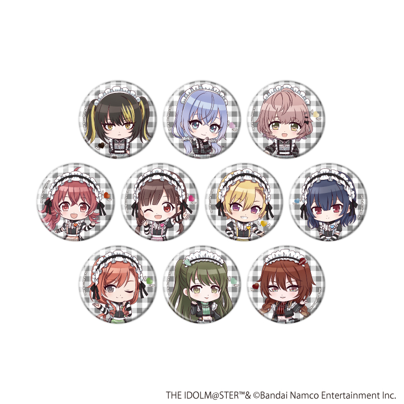 アイドルマスター シャイニーカラーズ_缶バッジ11/黒色天使ver. コンプリートセット(全10種)(ミニキャライラスト)【コンプリートセット／10個入り】