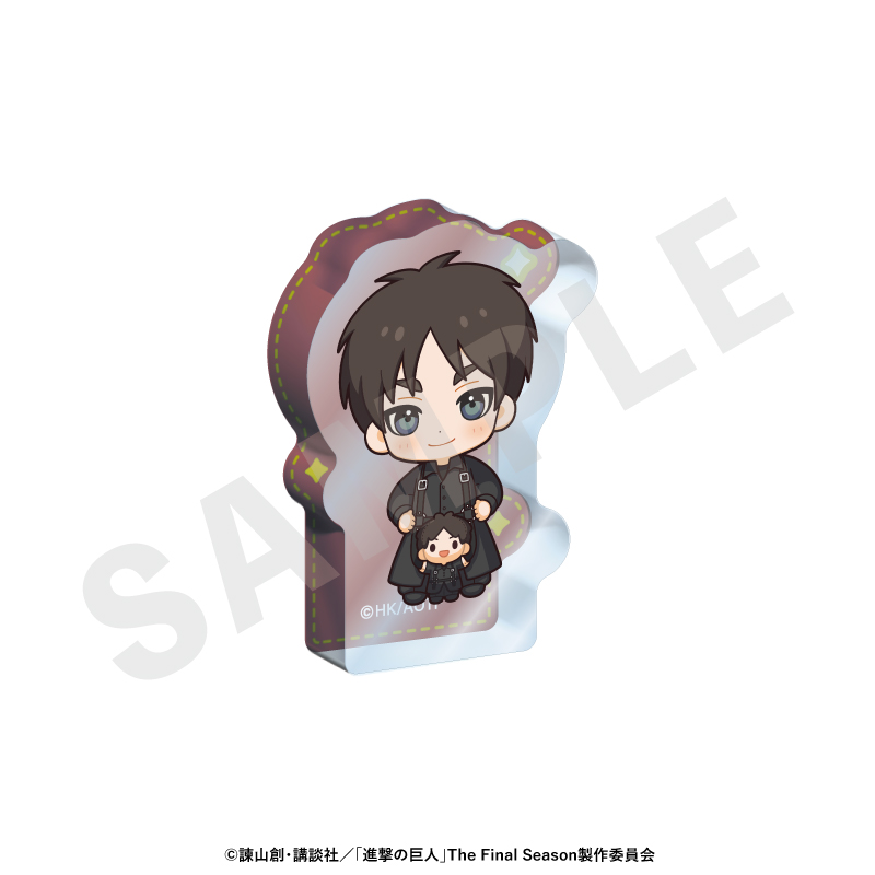 進撃の巨人_ミニキャラブラックコーデシリーズ　ミニダイカットアクリルブロック（エレン）