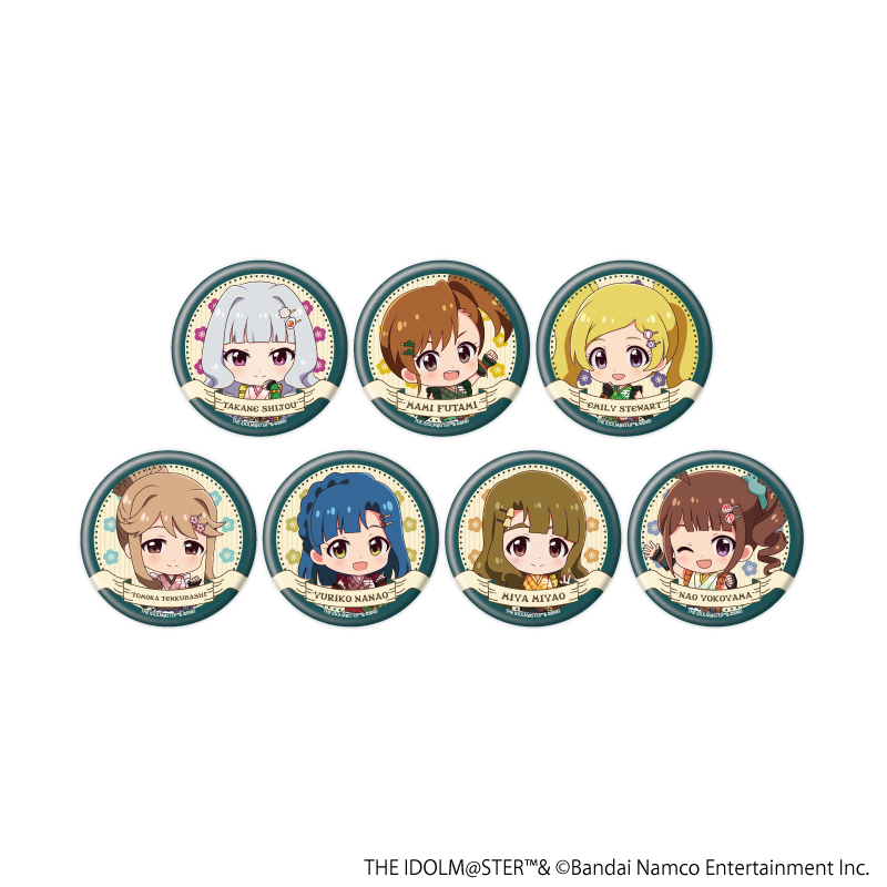 アイドルマスター ミリオンライブ！_缶バッジ19/和風喫茶ver. コンプリートセット(全7種)(ミニキャライラスト)【コンプリートセット/7個入り】