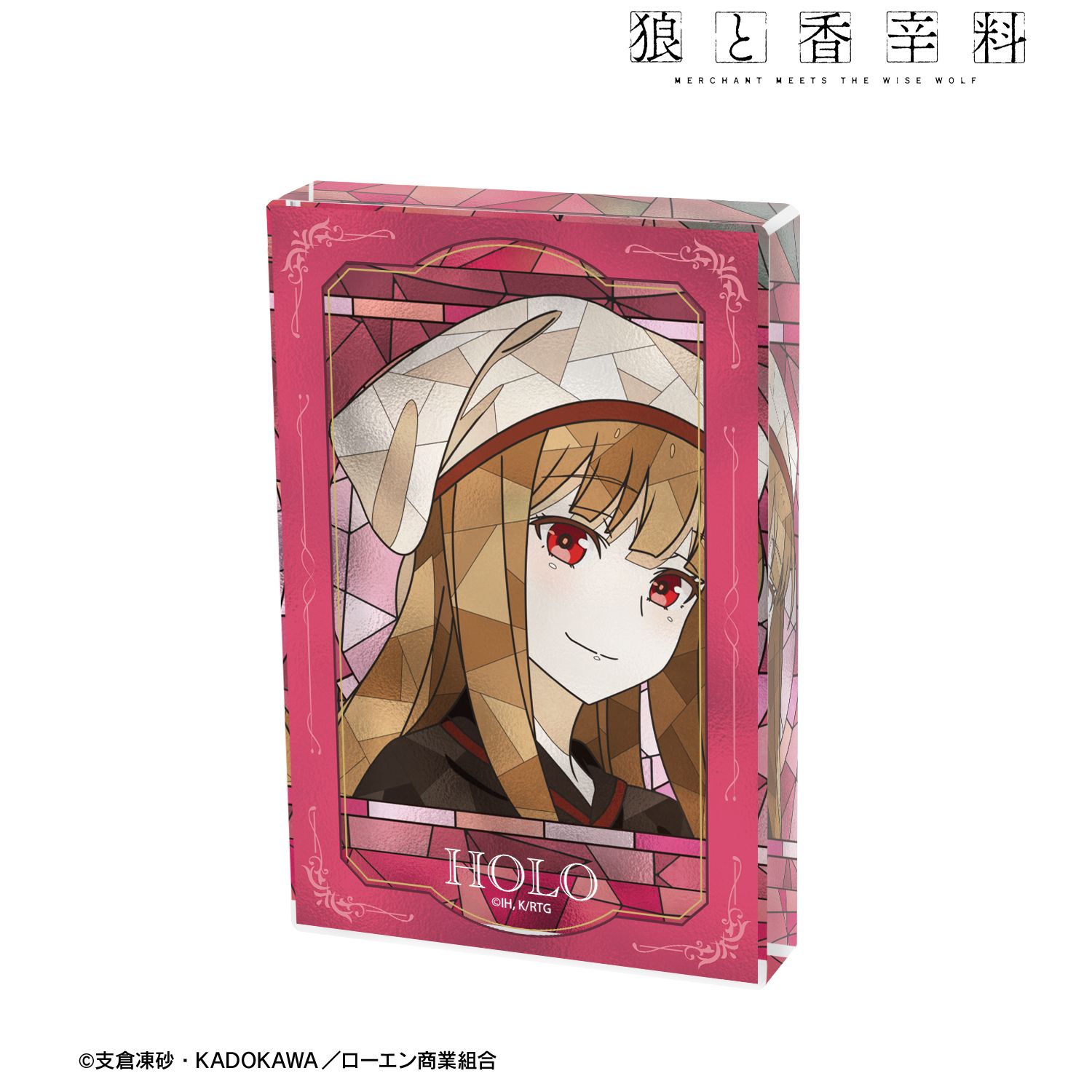 狼と香辛料 MERCHANT MEETS THE WISE WOLF_ホロ Aure Glass アクリルブロック ver.C