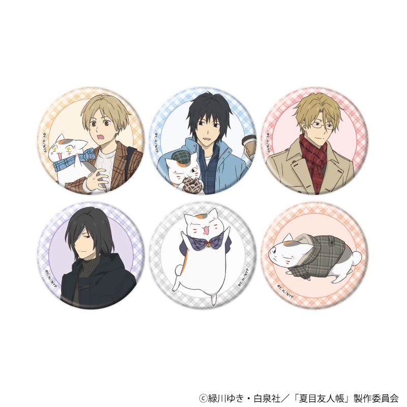 夏目友人帳_缶バッジ11/チェック柄ver. コンプリートセット(全6種
