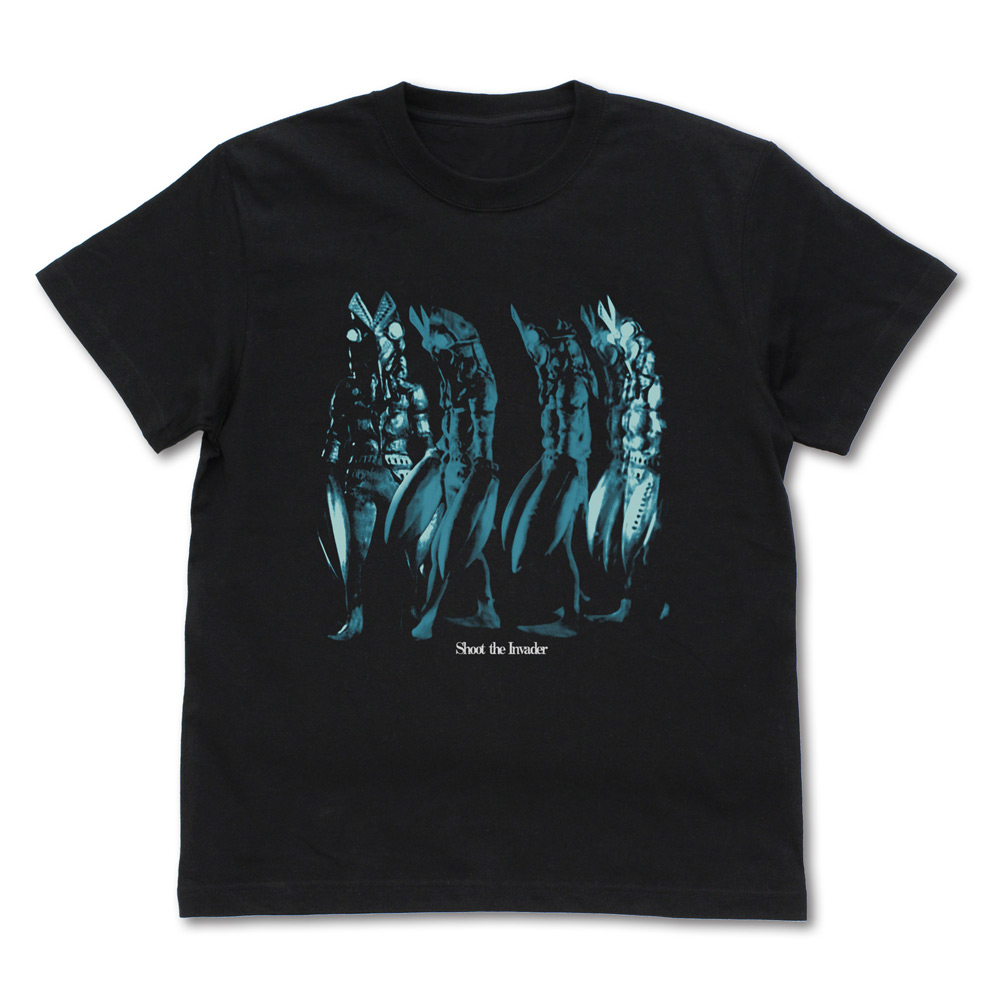 ウルトラマン_Mサイズ_バルタン星人 蓄光Tシャツ/BLACK