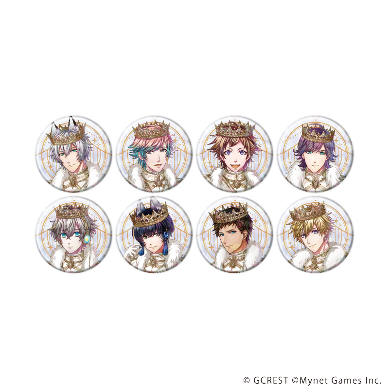 夢王国と眠れる100人の王子様_(57mm)_ホログラム缶バッジ20/コンプリートセット(全8種)(公式イラスト)【コンプリートセット/8個入り】