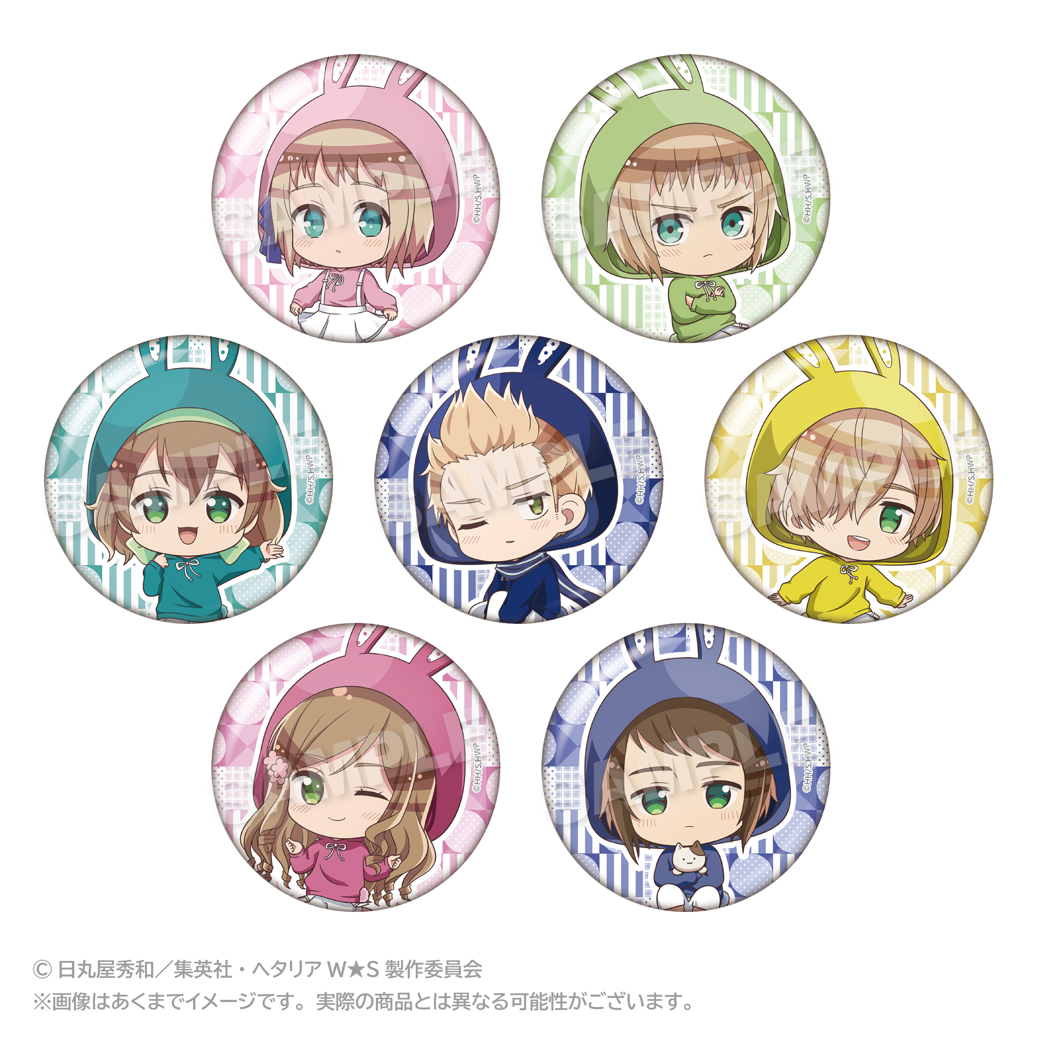 ヘタリア World★Stars_トレーディング缶バッジ アニマルパーカーver. Dボックス　【BOX／7個入り】