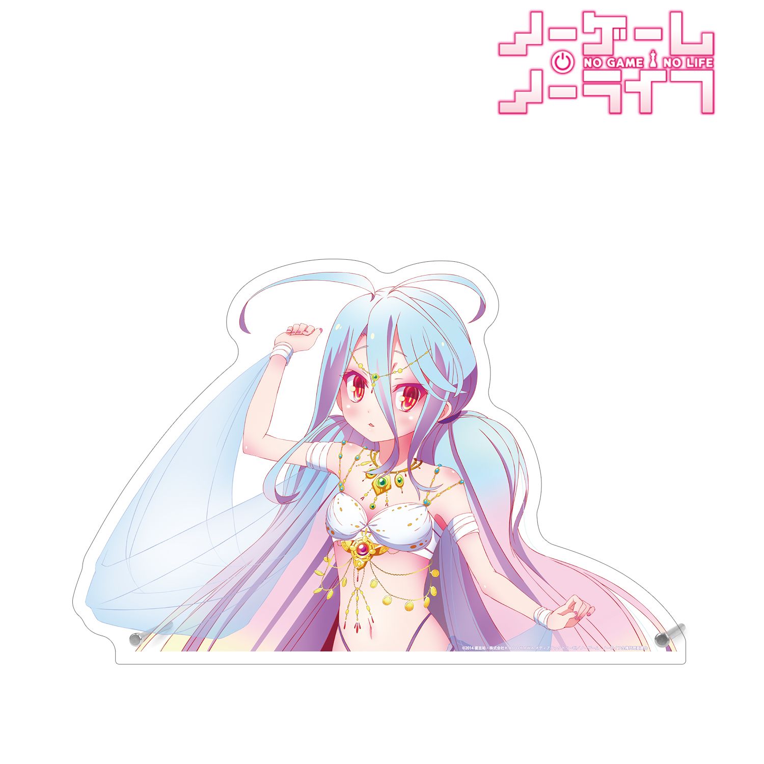 ノーゲーム・ノーライフ_描き下ろし 白 踊り子ver. 特大ダイカットアクリルパネル