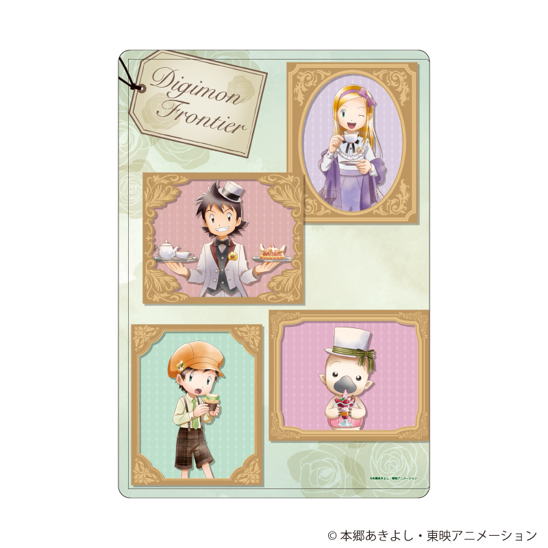 デジモンフロンティア_キャラクリアケース05/Aデザイン お茶会ver.(描き下ろしイラスト)