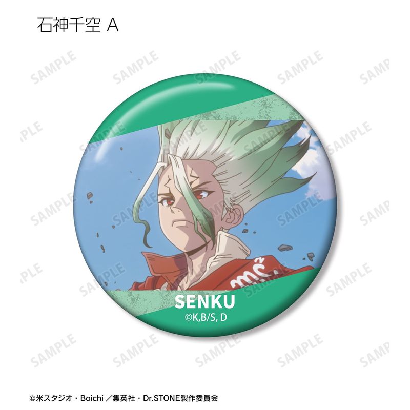 Dr.stone ファミマ　缶バッジ　石神千空　12個 Dr．STONE ちゅるキャラミニ缶バッジ5個セット［石神千空