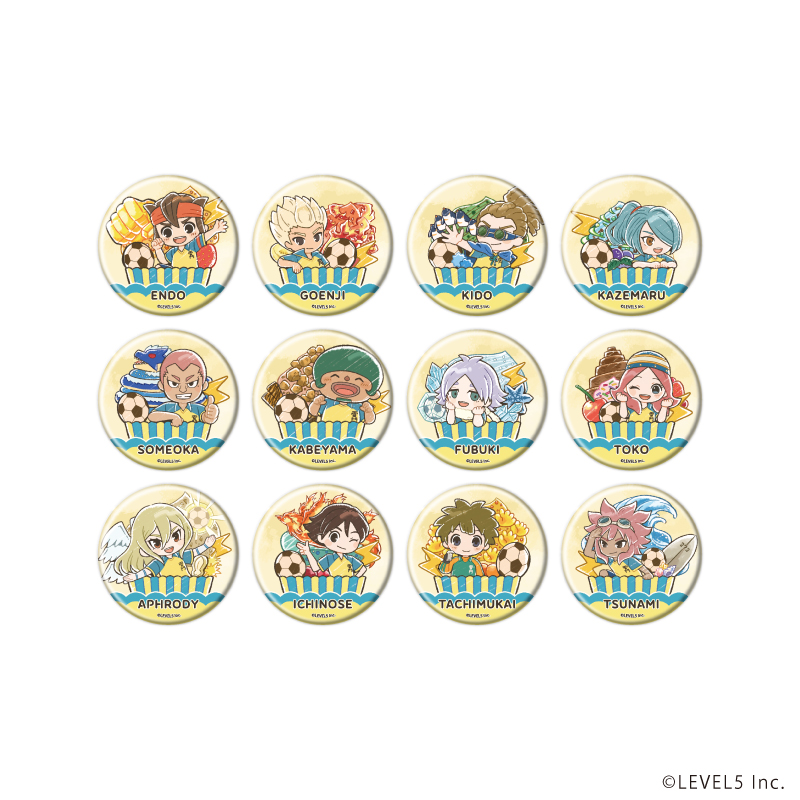 イナズマイレブン_缶バッジ01/スイーツver. コンプリートセット(全12種)(グラフアートイラスト)【コンプリートセット/12個入り】