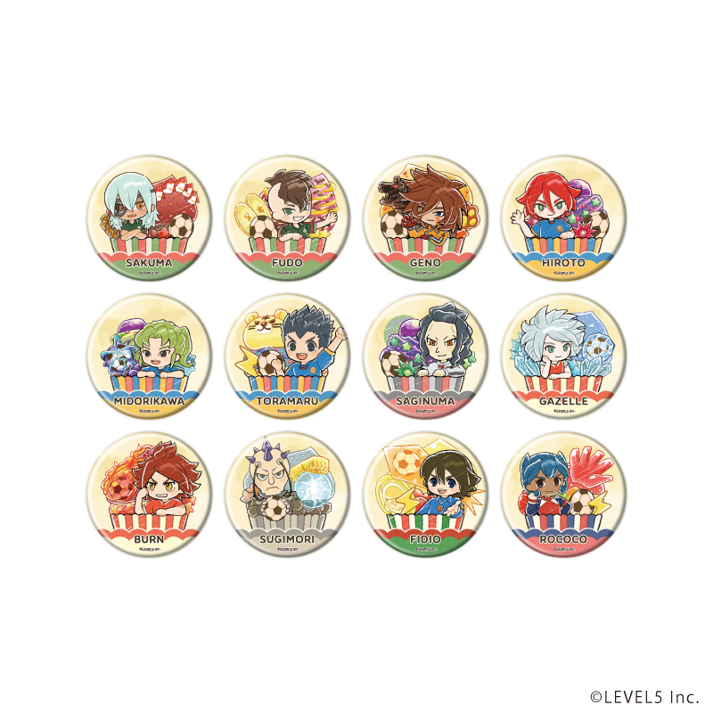 イナズマイレブン_缶バッジ02/スイーツver. コンプリートセット(全12種