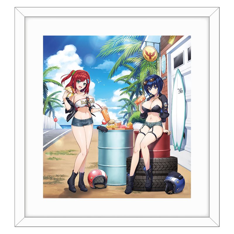 限定　❤ドリーミングドルフィン❤ 絵画 ドルフィンウェーブ_描き下ろし複製原画(咲宮 入華&都条 みちる
