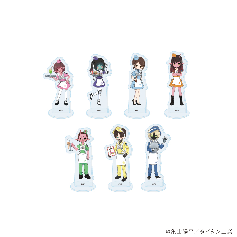 銀河特急 ミルキー☆サブウェイ_アクリルぷちスタンド01/コンプリートセット(全7種)ダイナーver.(グラフアートイラスト)【コンプリートセット/7個入り】