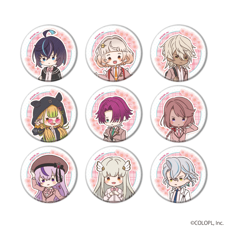 白猫プロジェクト_缶バッジ12/桜制服ver. コンプリートセット(全9種