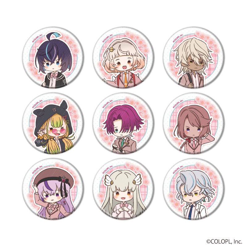 白猫プロジェクト_缶バッジ12/桜制服ver. コンプリートセット(全9種