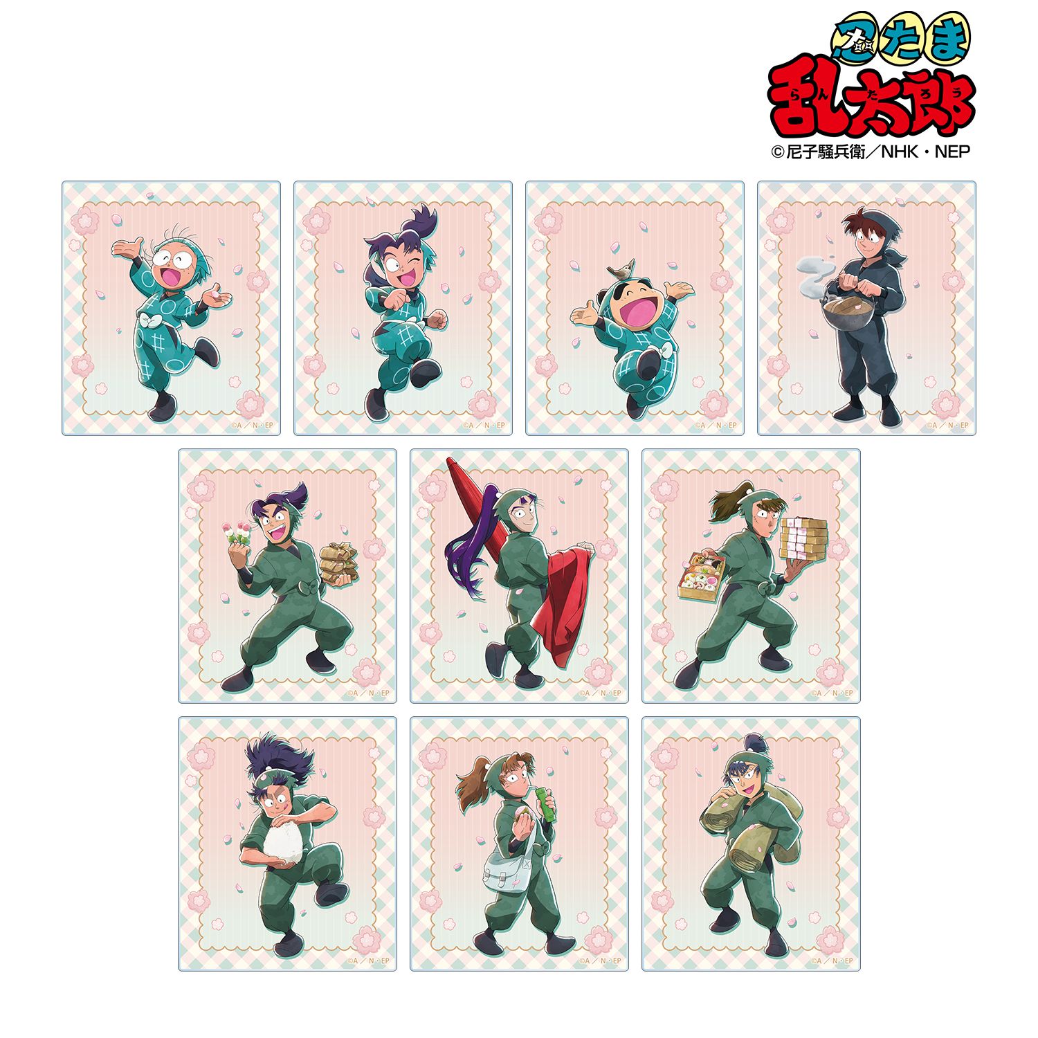 忍たま乱太郎_描き下ろし 楽しいお花見の段ver. トレーディングアクリルカード ver.B(BOX 10個入り)(単位/コンプリートBOX)