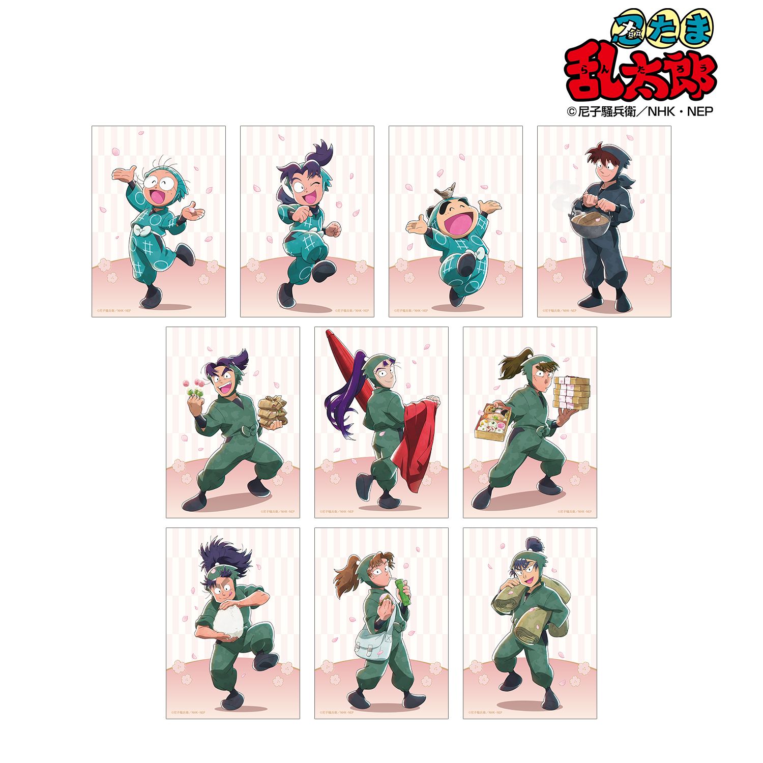 忍たま乱太郎_描き下ろし 楽しいお花見の段ver. トレーディングブロマイド ver.B(BOX 10個入り)(単位/コンプリートBOX)