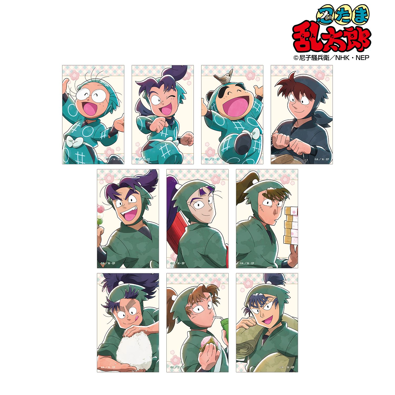 忍たま乱太郎_描き下ろし 楽しいお花見の段ver. トレーディングイラストカード ver.A(BOX 10個入り)(単位/コンプリートBOX)