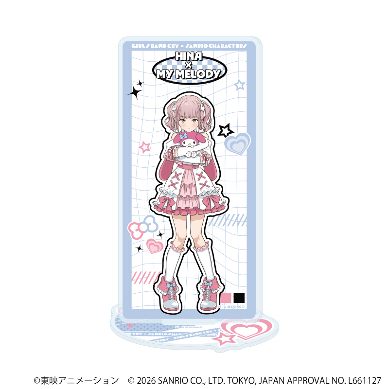 ガールズバンドクライ×サンリオキャラクターズ_アクリルスタンド15/ヒナ×マイメロディ(コラボイラスト)