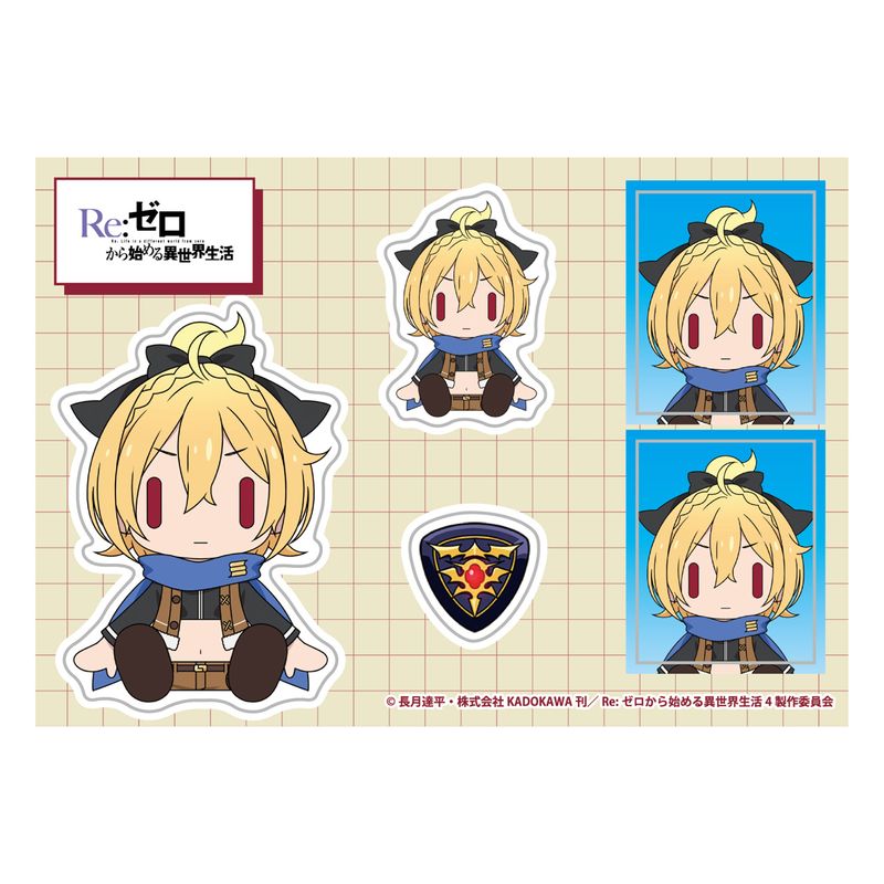 フェルルト キャラクターグッズ Re:ゼロから始める異世界生活_GG3耐ステッカー フェルト（すわって