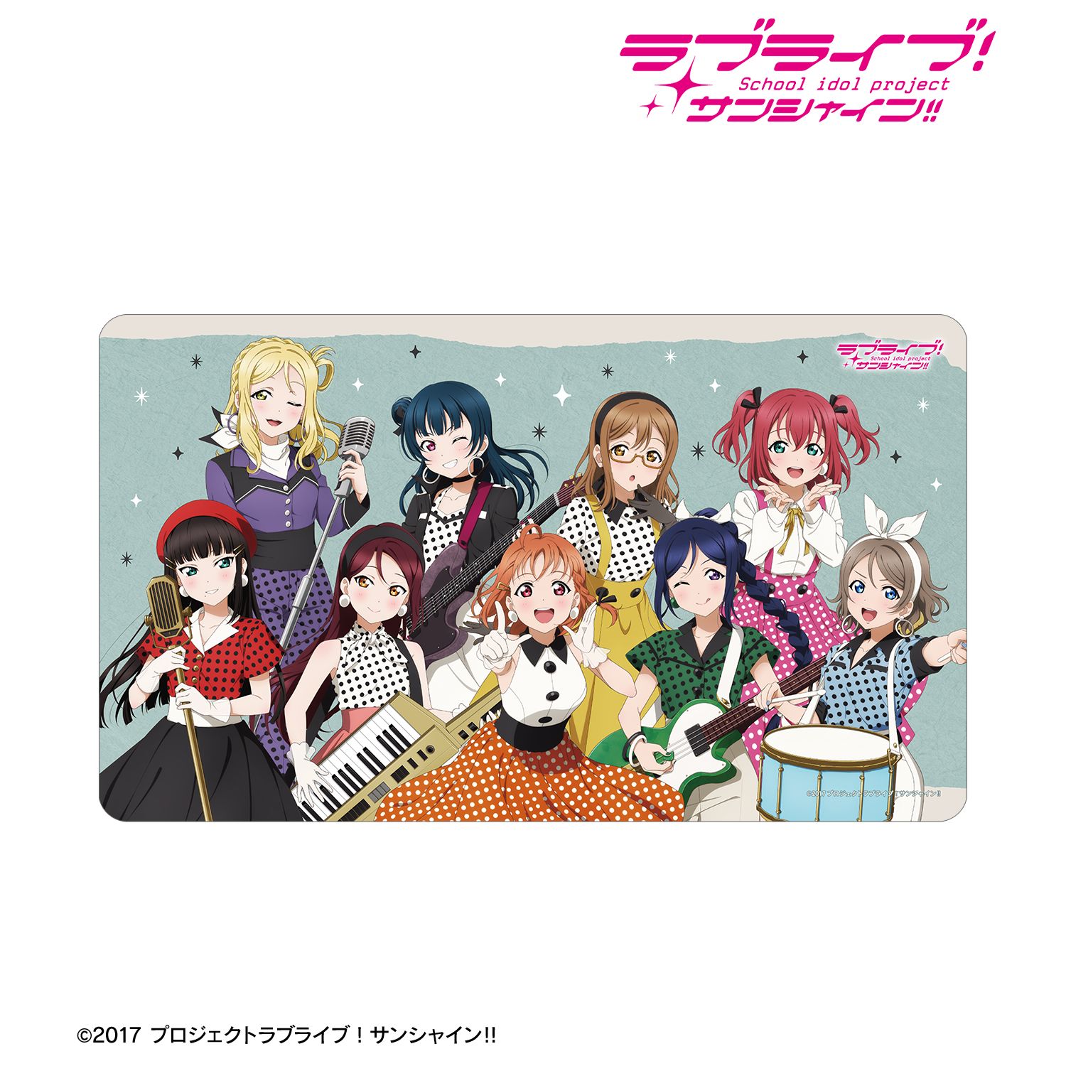 ラブライブ！サンシャイン!!_描き下ろし 集合 The Blue Swell衣装ver. マルチデスクマット