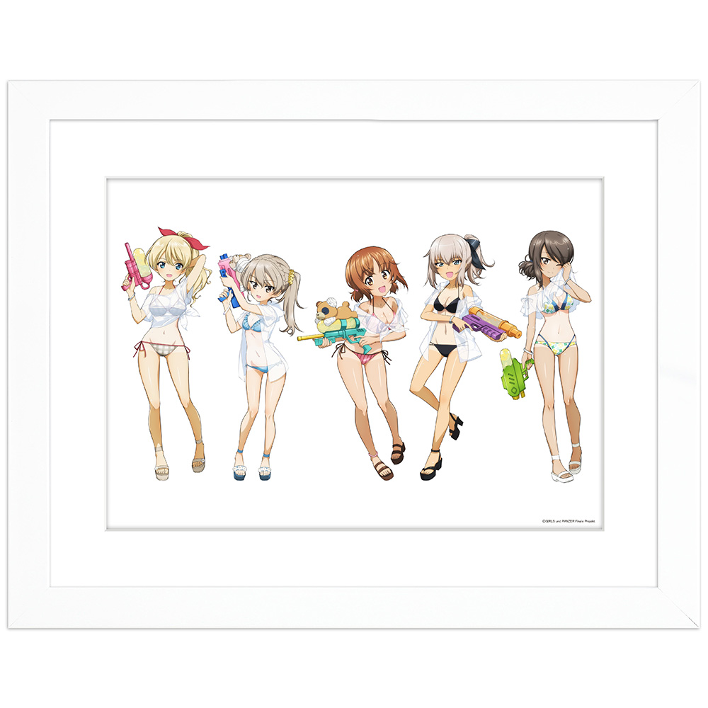 ガールズ&パンツァー 最終章_描き下ろしキャラファイングラフ(水鉄砲 日焼けVer.)A4