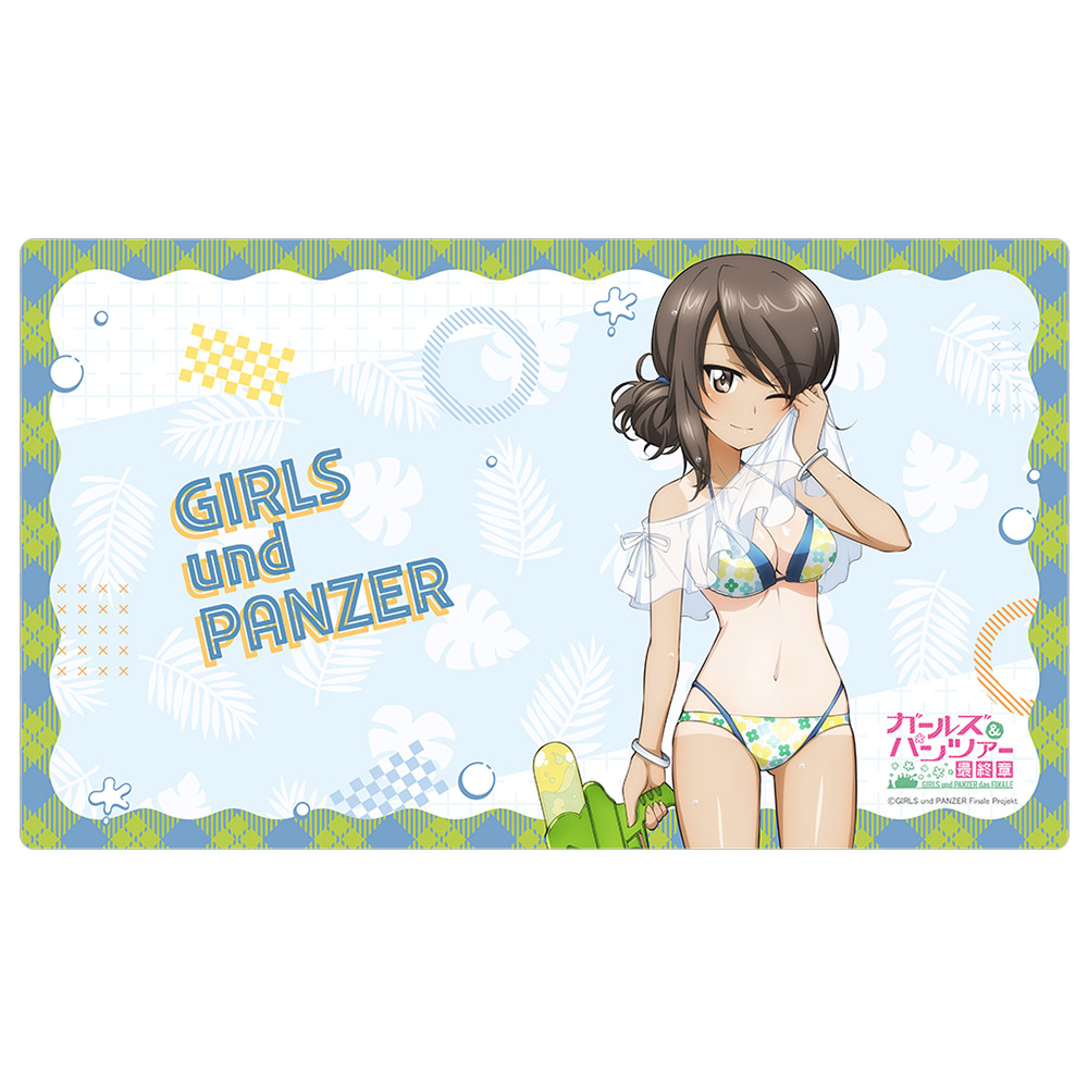 ガールズ&パンツァー 最終章_描き下ろしラバーマット(ミカ/水鉄砲 日焼けVer.)