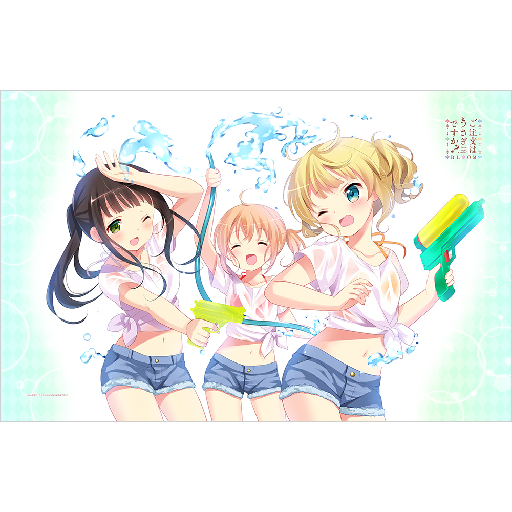 ご注文はうさぎですか? BLOOM_タオルケット(ココア&千夜&シャロ/水遊び)