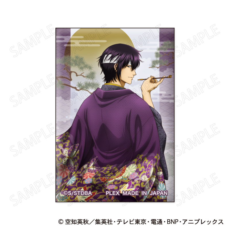 銀魂_スクエア缶バッジ 和装×振り向き Ver. E:高杉晋助
