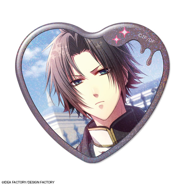 Glass Heart Princess_ハート型ホログラム缶バッジ デザイン02(柾木真之介/B)  