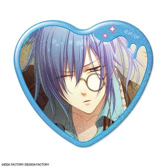 Glass Heart Princess_ハート型ホログラム缶バッジ デザイン04(烏丸幸