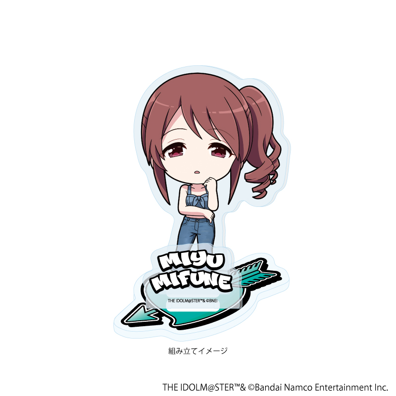 アイドルマスター シンデレラガールズ_アクリルスタンドプレート29/三船美優 デニム風衣装ver.(ミニキャライラスト)