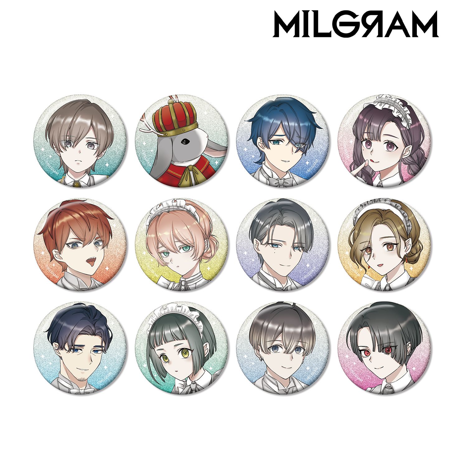 MILGRAM ミルグラム フータ 一審 グリッター缶バッジ MILGRAM -ミルグラム-_描き下ろし 6th Anniversary ver