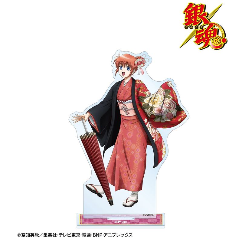 銀魂_描き下ろし 神楽 片面花柄和装ver. BIGアクリルスタンド | 銀魂