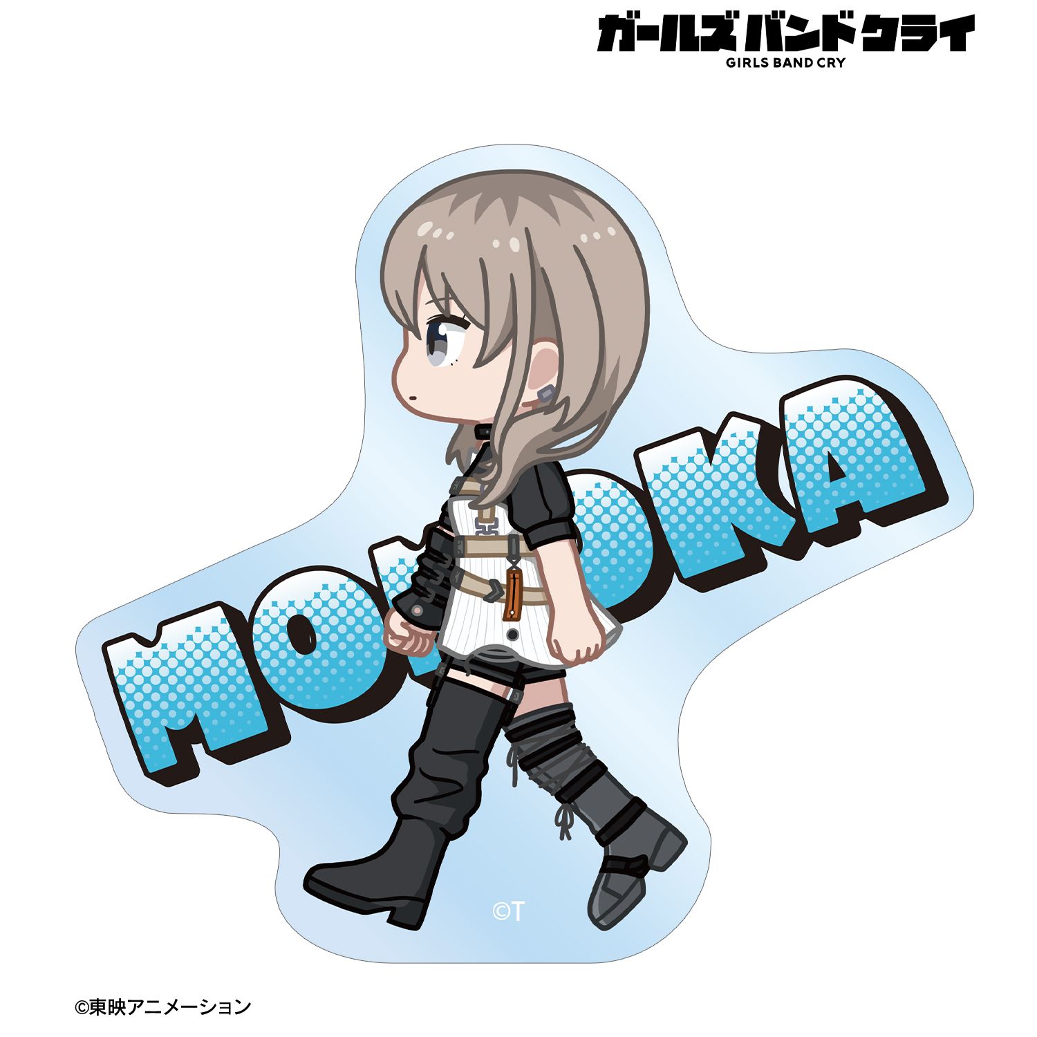 ガールズバンドクライ_河原木 桃香 ちびとこ クリアダイカットステッカー