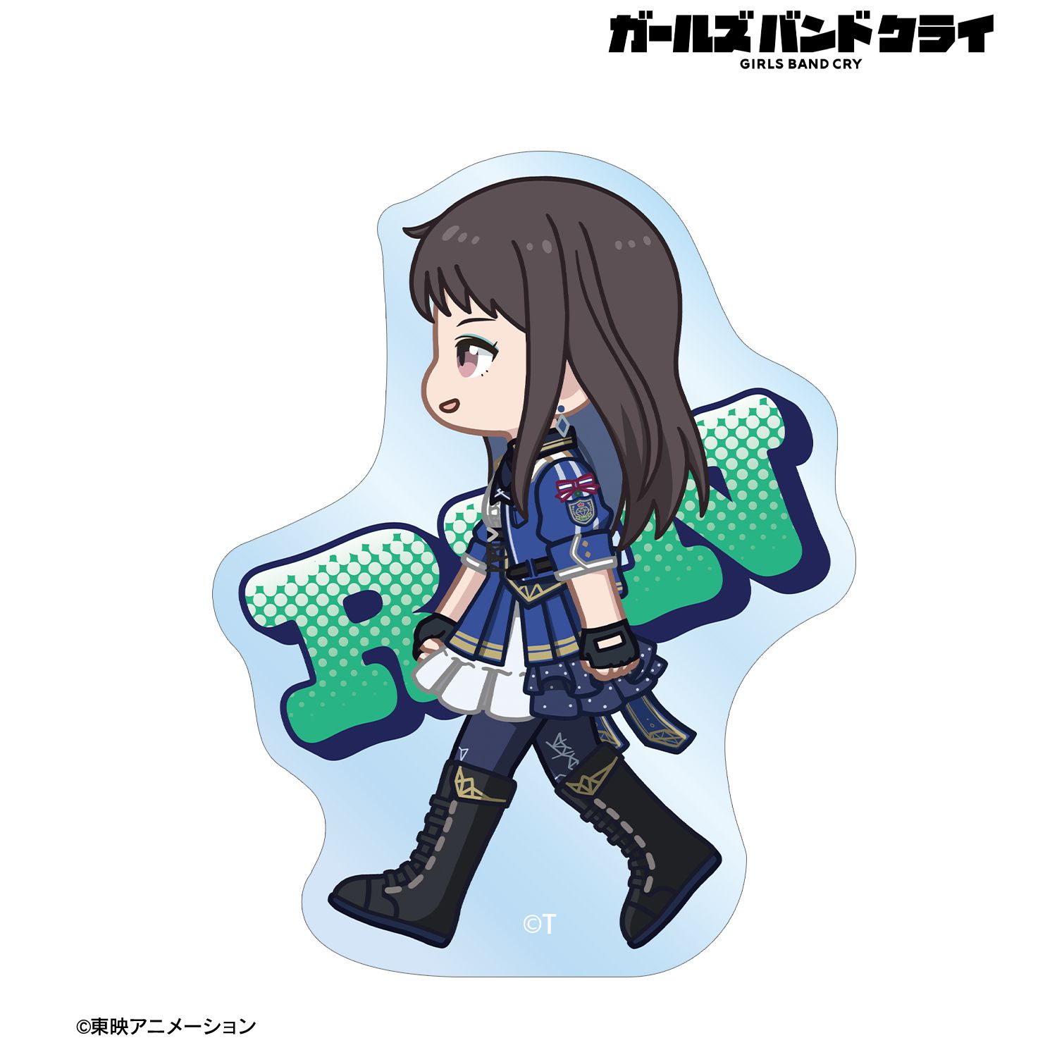 ガールズバンドクライ_リン ちびとこ クリアダイカットステッカー
